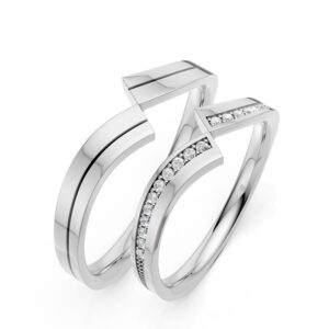 Cặp Nhẫn Cưới 10K CZ Marry Me