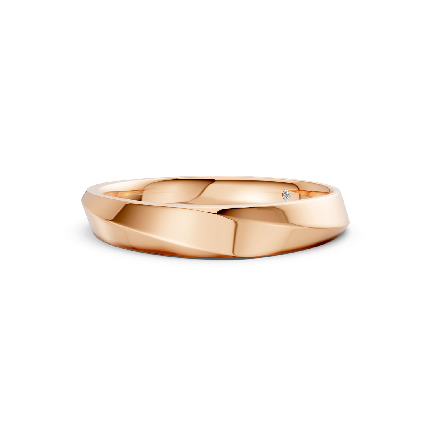 JDR1160A-M-T-KR Nhẫn Cưới Nam 14K CZ Empire
