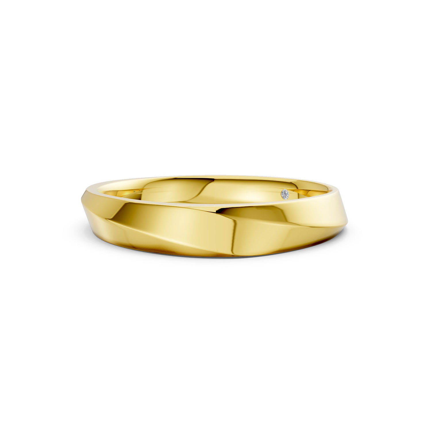JDR1160A-M-T-KY Nhẫn Cưới Nam 14K CZ Empire