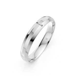 Nhẫn Cưới Nam 10K CZ Sweet Dream - Slim Design(Solid Band)