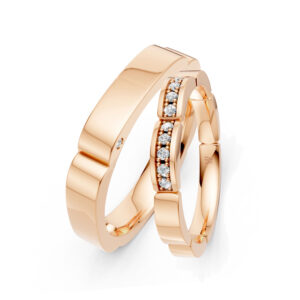 Cặp Nhẫn Cưới 14K Kim Cương Lab-grown Snowdrop