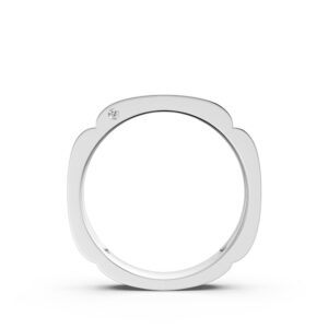 Nhẫn Cưới Nam 14K CZ Snowdrop