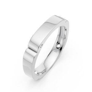 Nhẫn Cưới Nam 14K CZ Snowdrop