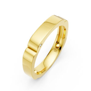 Nhẫn Cưới Nam 14K CZ Snowdrop