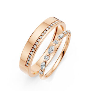 Cặp Nhẫn Cưới 10K CZ Blake's Promise