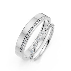 Cặp Nhẫn Cưới 10K CZ Blake's Promise