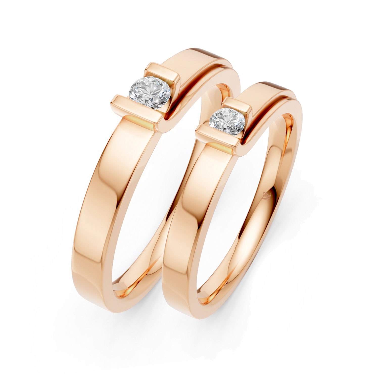 Cặp Nhẫn Cưới 14K Kim Cương Lab-grown My Only Love For You Cặp Nhẫn Cưới 14K Kim Cương Lab-grown My Only Love For You