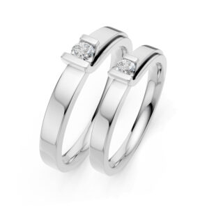 Cặp Nhẫn Cưới 14K Kim Cương Lab-grown My Only Love For You