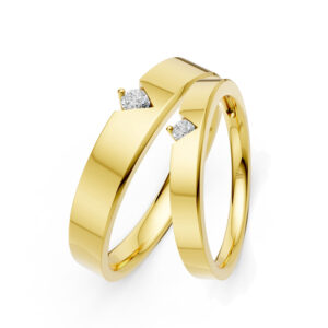 Cặp Nhẫn Cưới 10K CZ Dance With Me