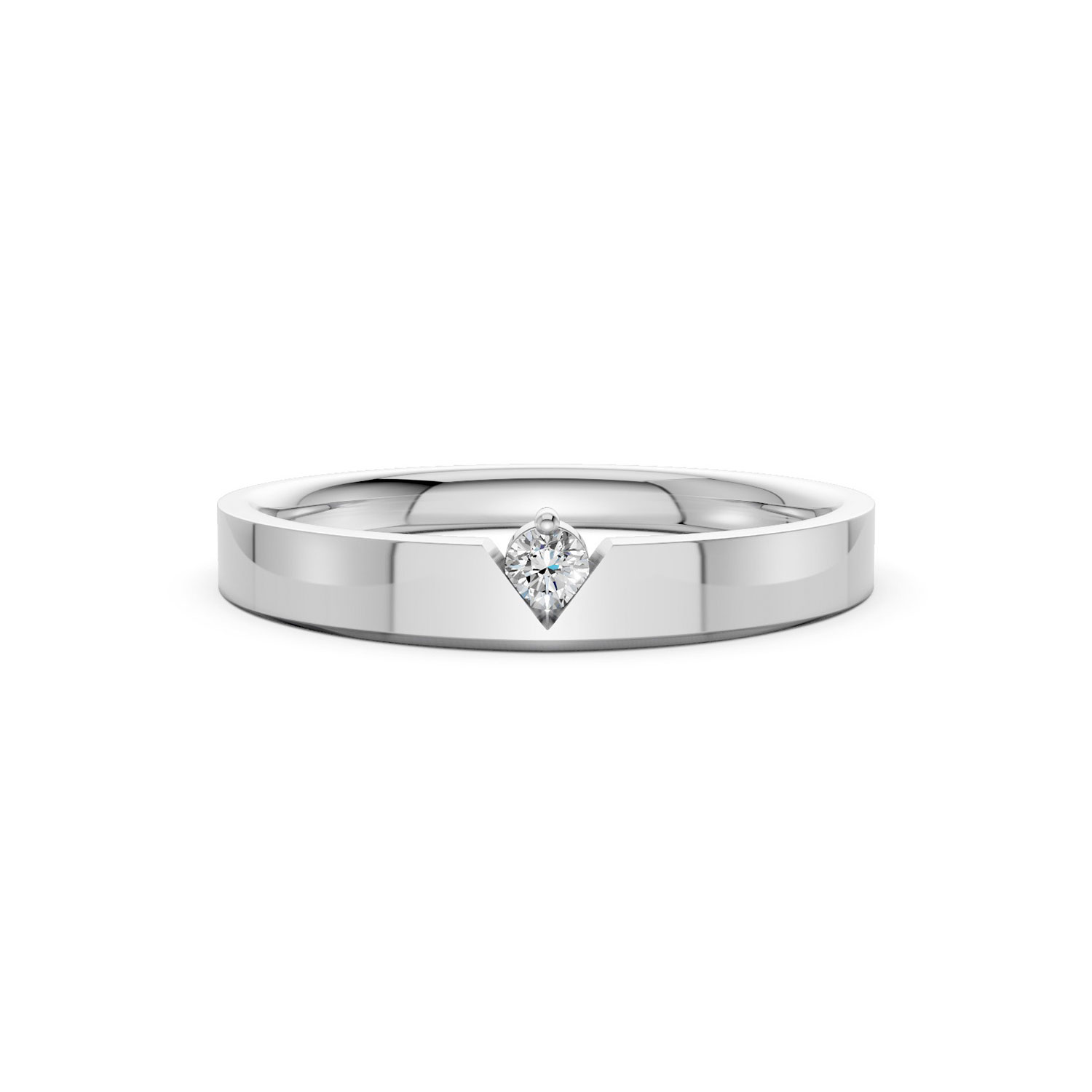 Nhẫn Cưới Nữ 14K CZ Dance With Me-Solid Band Nhẫn Cưới Nữ 14K CZ Dance With Me-Solid Band