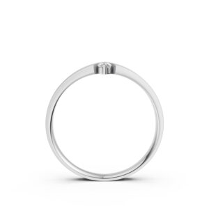 Nhẫn Cưới Nam 10K CZ Dance With Me-Solid Band