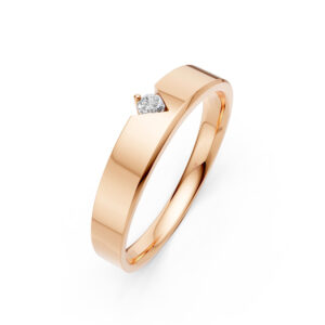 Nhẫn Cưới Nam 10K CZ Dance With Me-Solid Band