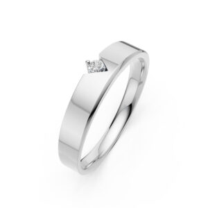 Nhẫn Cưới Nam 10K CZ Dance With Me-Solid Band