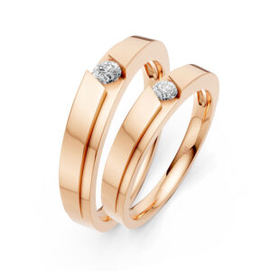 Cặp Nhẫn Cưới 18K Kim Cương Portofino