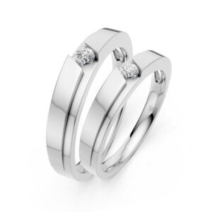 Cặp Nhẫn Cưới 18K Kim Cương Portofino