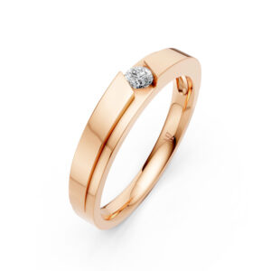 Nhẫn cưới nam 18K Kim Cương Portofino