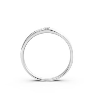 Nhẫn Cưới Nam 10K CZ Chloris-Slim Design