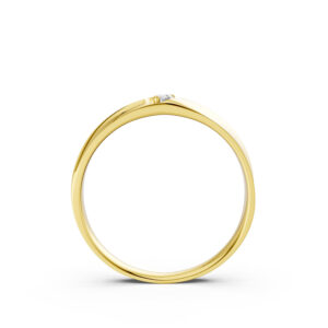 Nhẫn Cưới Nam 10K CZ Chloris-Slim Design