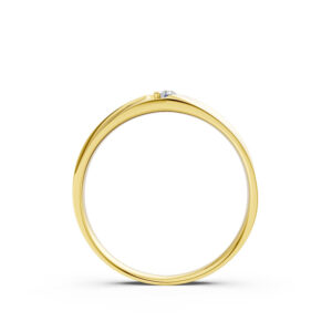 Nhẫn Cưới Nữ 14K CZ Chloris - Lux Slim Design(Solid Band)
