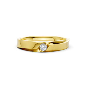 Nhẫn Cưới Nữ 14K CZ Chloris - Lux Slim Design(Solid Band)