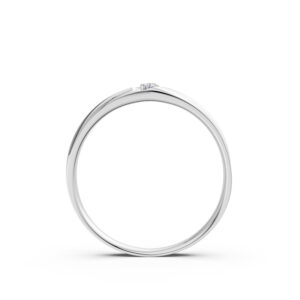 Nhẫn Cưới Nam 14K CZ Chloris - Lux Slim Design(Solid Band)