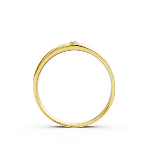 Nhẫn Cưới Nam 14K CZ Chloris - Lux Slim Design(Solid Band)