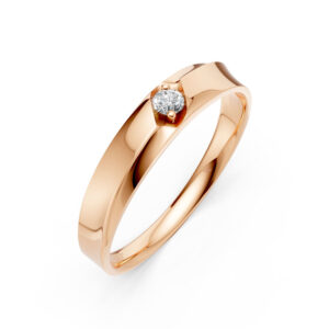 Nhẫn Cưới Nam 14K CZ Chloris - Lux Slim Design(Solid Band)