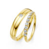 Cặp Nhẫn Cưới 10K CZ Parker - Slim Design(Solid Band)
