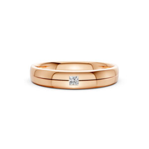 Nhẫn Cưới Nam 10K CZ Parker - Slim Design(Solid Band)
