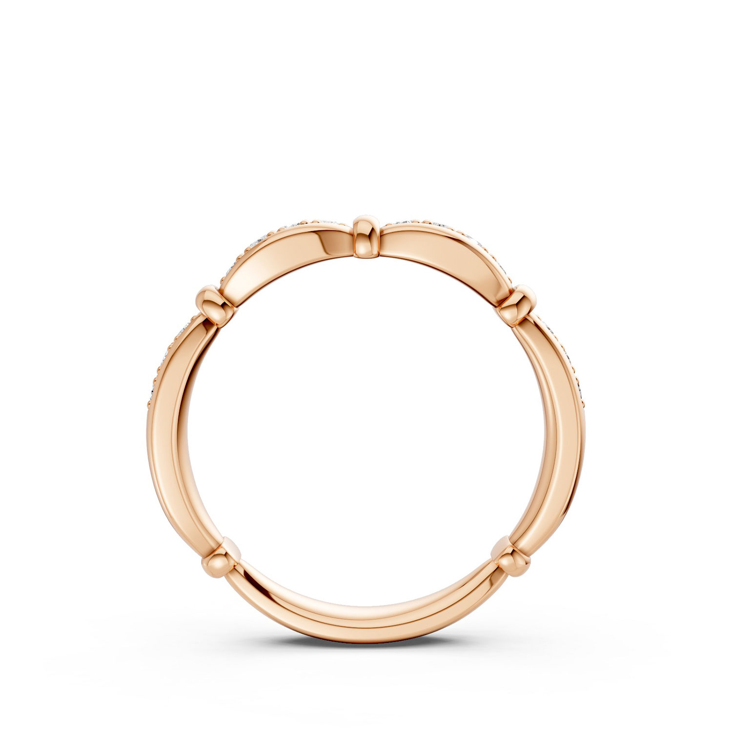 JDR1410-L-F-KR Nhẫn Cưới Nữ 14K CZ True Happiness
