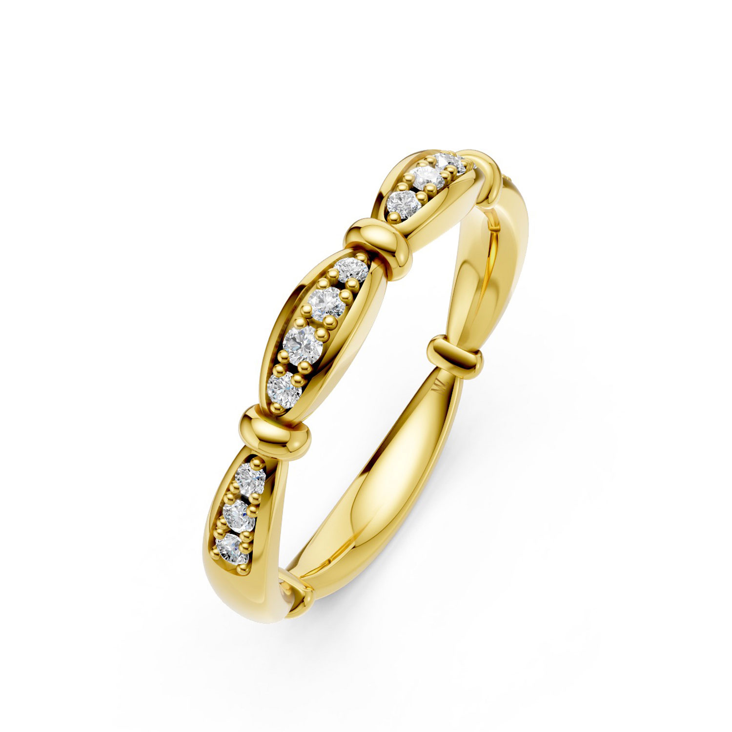 JDR1410-L-P-KY Nhẫn Cưới Nữ 14K CZ True Happiness