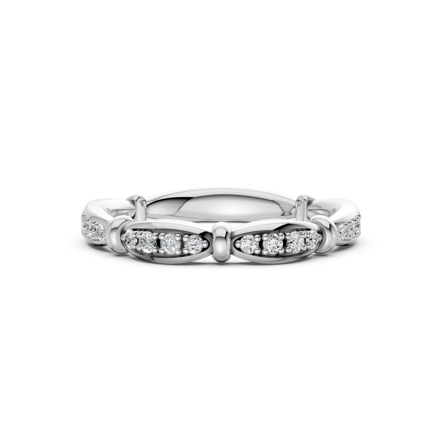 JDR1410-L-T-KW Nhẫn Cưới Nữ 14K CZ True Happiness