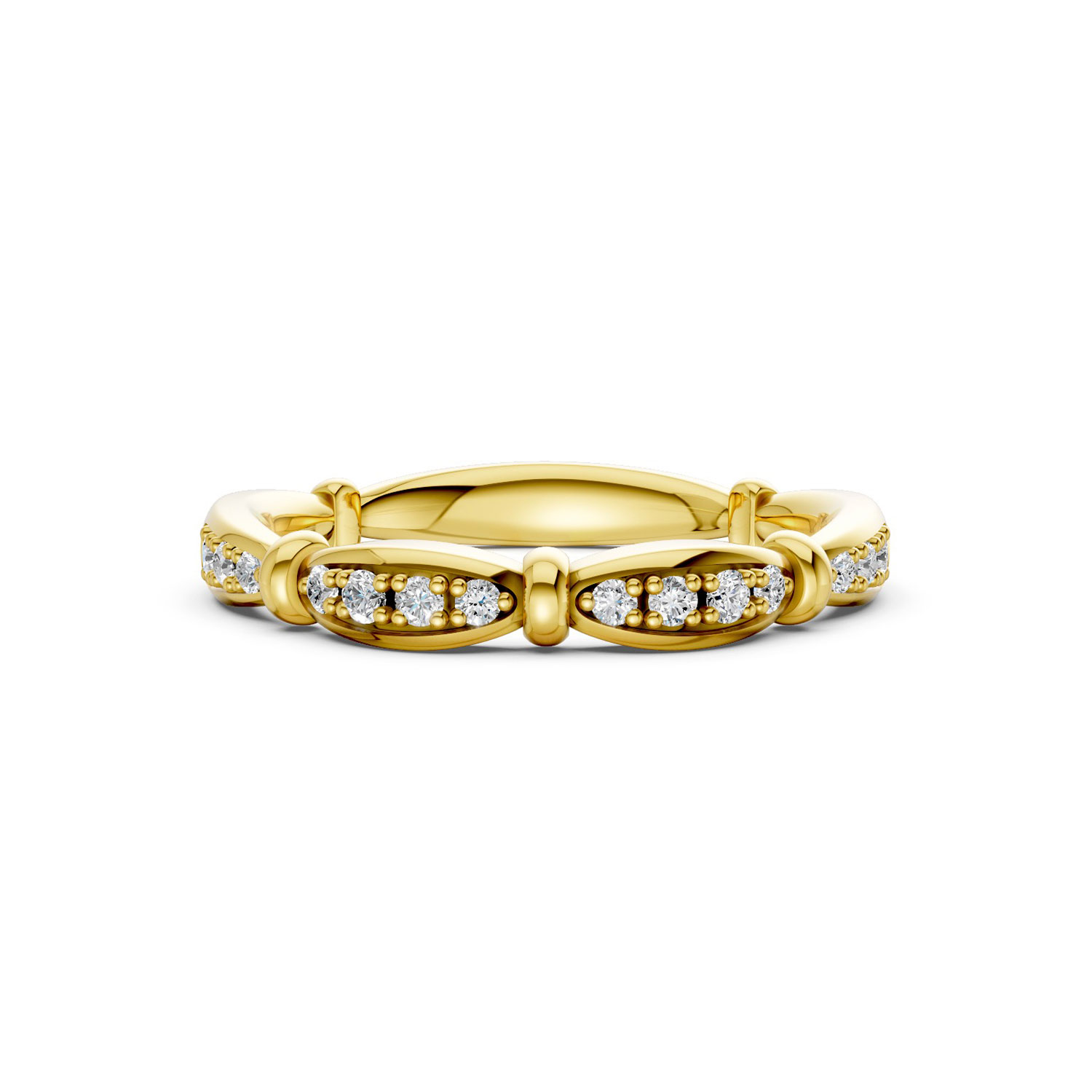 JDR1410-L-T-KY Nhẫn Cưới Nữ 14K CZ True Happiness