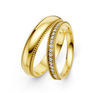 Cặp Nhẫn Cưới 14K CZ Chloris