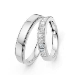 Cặp Nhẫn Cưới 14K CZ Picolle