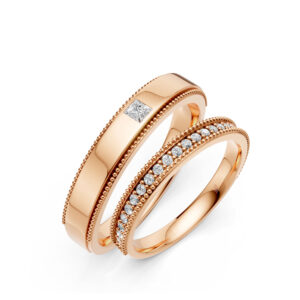 Cặp Nhẫn Cưới 18K Kim Cương Our Day