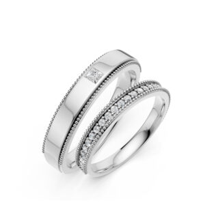 Cặp Nhẫn Cưới 18K Kim Cương Our Day