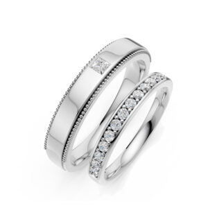 Cặp Nhẫn Cưới 10K CZ All My Life