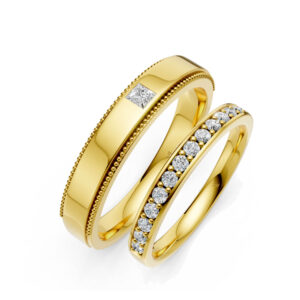 Cặp Nhẫn Cưới 10K CZ All My Life