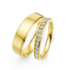 Cặp Nhẫn Cưới 10K CZ All My Life - Slim Design(Solid Band)