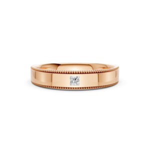 Nhẫn Cưới Nam 10K CZ Our Day - Slim Design(Solid Band)