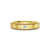 Nhẫn Cưới Nam 10K CZ Our Day - Slim Design(Solid Band)