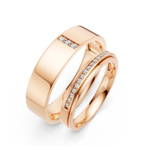 Cặp Nhẫn Cưới 14K CZ Our Secret