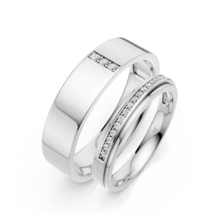 Cặp Nhẫn Cưới 14K CZ Our Secret