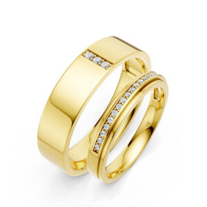 Cặp Nhẫn Cưới 14K CZ Our Secret