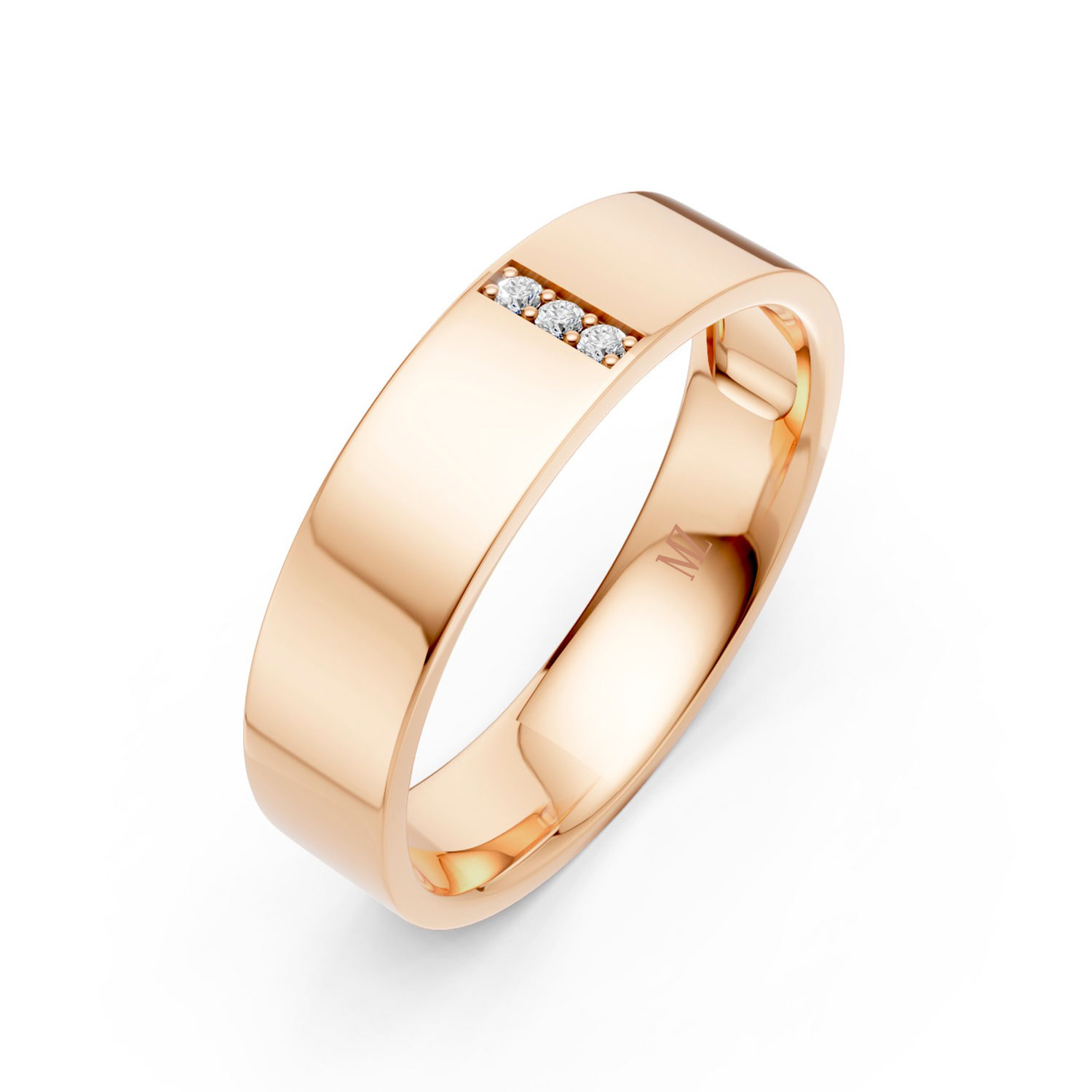 Nhẫn Cưới Nam 14K CZ First Look Nhẫn Cưới Nam 14K CZ First Look