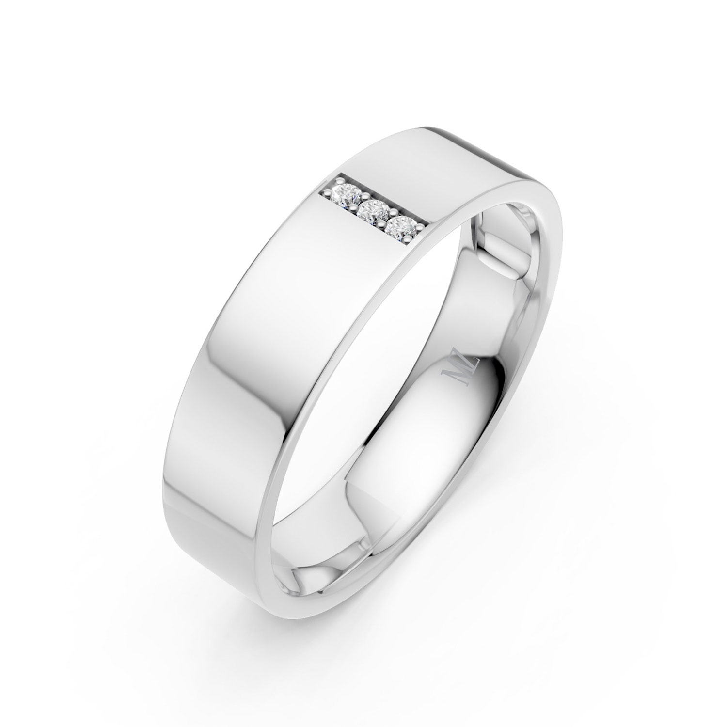 Nhẫn Cưới Nam 14K CZ First Look Nhẫn Cưới Nam 14K CZ First Look