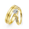Cặp Nhẫn Cưới 14K CZ Peter's Promise