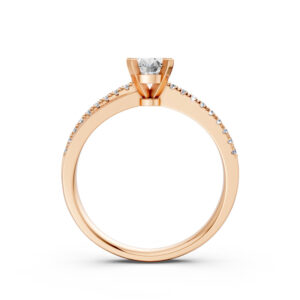 Nhẫn Cưới Nữ 14K CZ Aurora