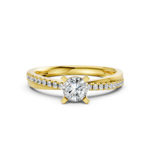 Nhẫn Cưới Nữ 14K CZ Aurora